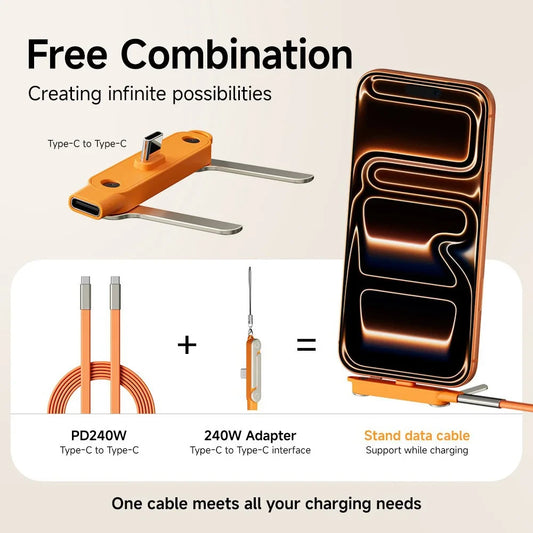 Foldable Bracket Charging Cable